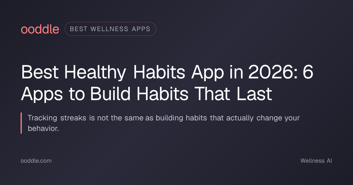 Best Healthy Habits App in 2026: 6 Apps to Build Habits That Last - ooddle