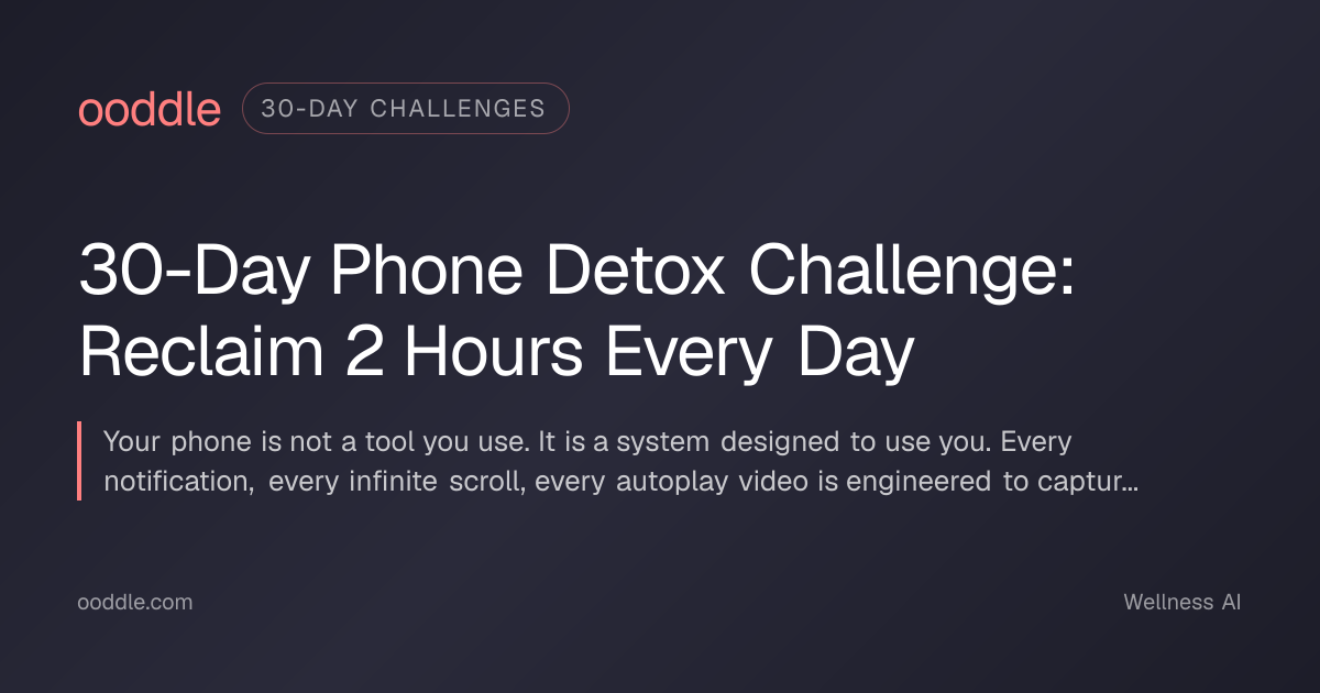 30-Day Phone Detox Challenge: Reclaim 2 Hours Every Day - ooddle